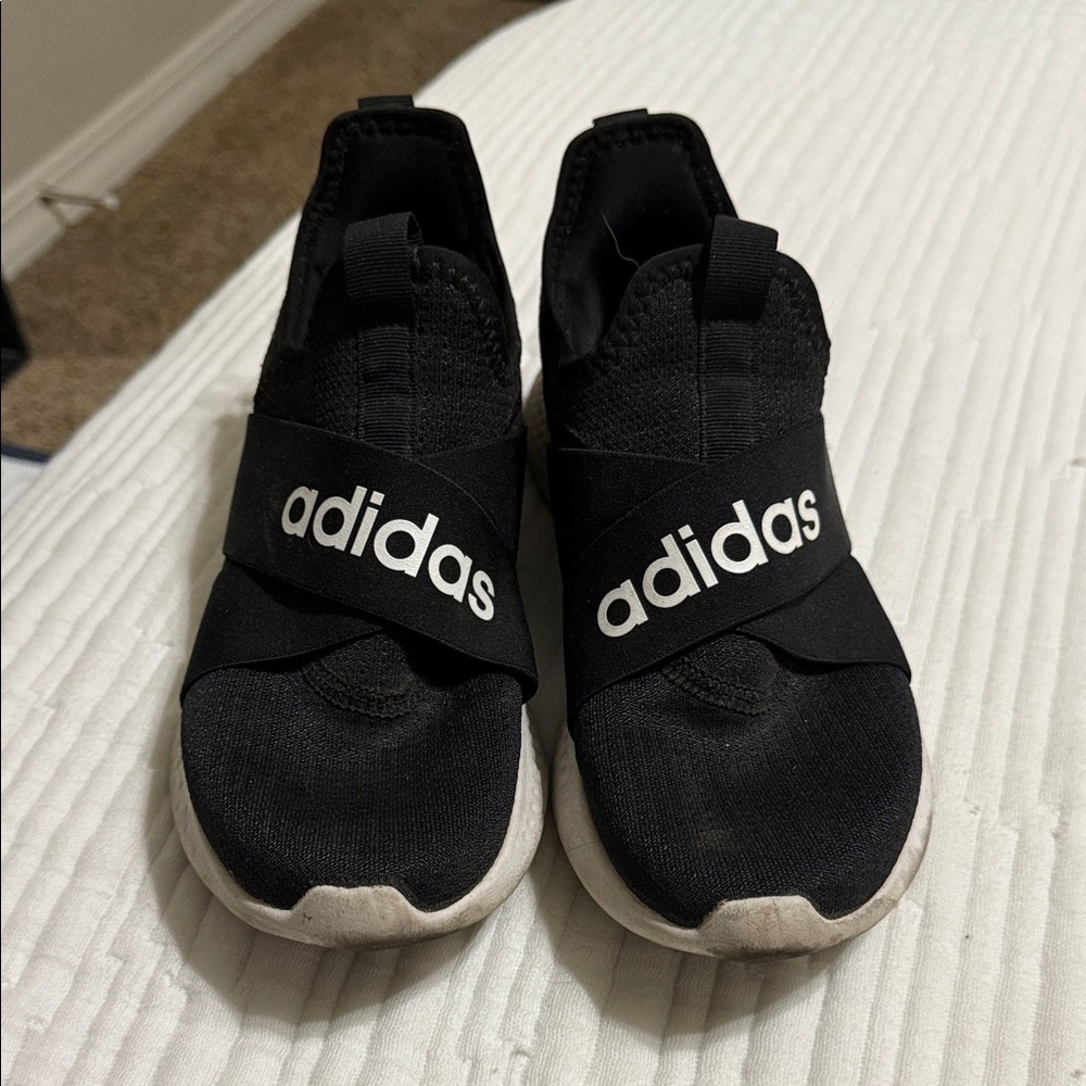 Adidas Black and White Slip-On Sneakers size 7